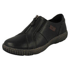 Ladies Clarks Zip Fastening Contour Coushion Shoes Magnolia Zip