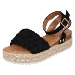 Ladies Spot On Wedge Flatform Sandals F12021