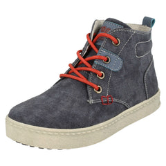 Boys JCDees Denim Lace Up Ankle Boots N2037