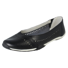 Ladies Down To Earth Slip On Casual Leather Shoes F80575