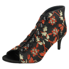 Ladies Anne Michelle Mid Heel Button & Hook Boot Sandals