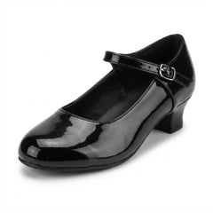 Girls Spot On Mid Heel Buckle Strap Shoe H3090
