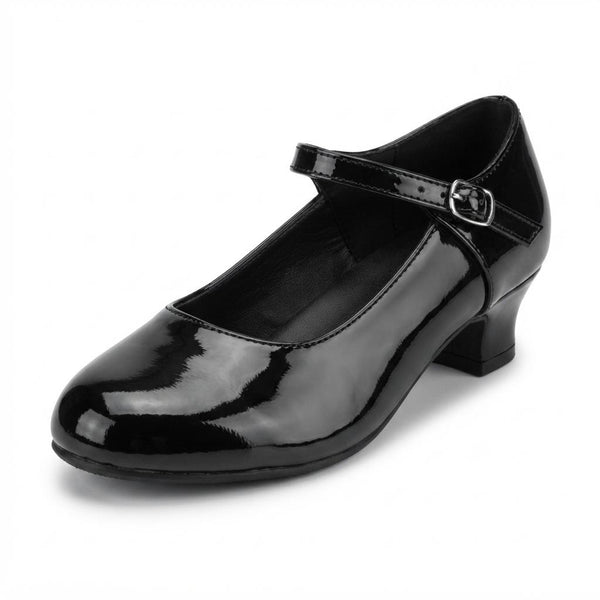 Girls Spot On Mid Heel Buckle Strap Shoe H3090