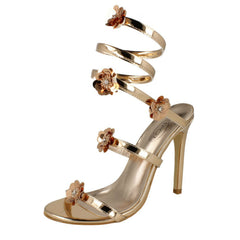 Ladies Spot On High Heel Strappy Sandals