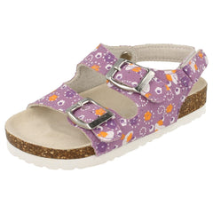 Girls Spot On Twin Buckle Strap Sandals