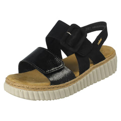 Ladies Rieker Extra Wide Fit Buckle Detailed Summer Sandals 69260