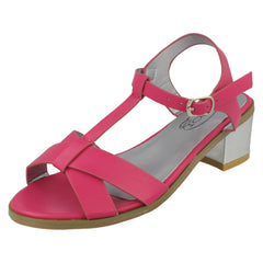 Girls Spot On Block Heel Sandals