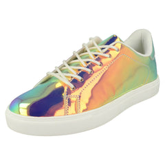 Ladies Spot On Casual Hologram Pumps