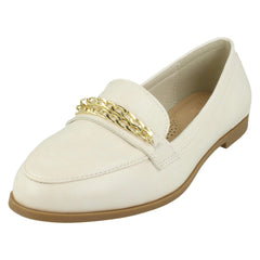 Ladies Spot On Croc Print Loafers F80537