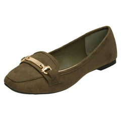 Ladies Spot On Saddle Vamp Loafers