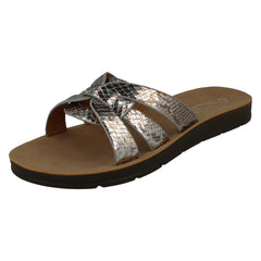 Ladies Spot On Knot Vamp Mules F00342