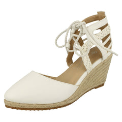 Ladies Anne Michelle Ankle Lace Up Wedge Sandals
