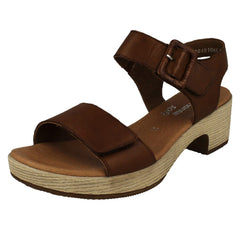 Ladies Remonte Adjustable Sandals With A 5 cm Block Heel D0N52
