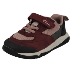 Childrens Clarks Casual Hook And Loop Fastening Trainers Steggy Stride