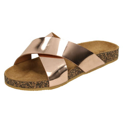 Girls Spot On Hi-Shine Mules