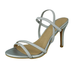 Ladies Spot On Mid Heel Strappy Sandals F12015