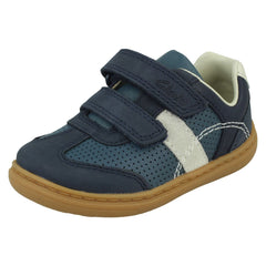 Boys Clarks Hook & Loop Casual Shoe Flash Metra