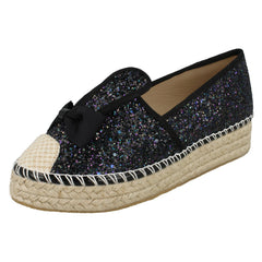 Ladies Spot On Glitter Bunny Ears Espadrilles