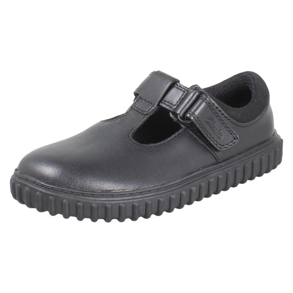Girls Clarks Classic T-Bar School Shoes Cove Hope