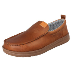 Mens Hey Dude Slip On Leather Shoes Wally Grip