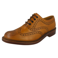 Mens Loake Burnished Leather Brogues Ashby