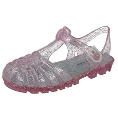 Girls Spot On Glitter Jelly Sandals H0353