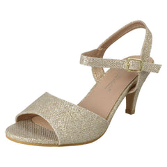 Ladies Anne Michelle Buckle Fastening Wide Fit Formal Sandals F12114