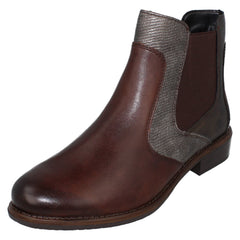 Ladies Remonte Low Heel Elasticated Casual Chelsea Boots D0F70