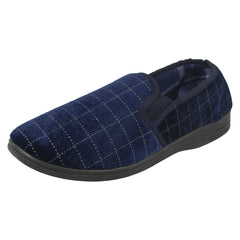 Mens Spot On Check Casual Slippers