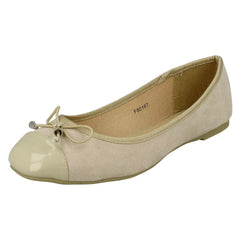 Ladies Spot On Bow Ballerina Shoes