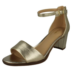 Ladies Clarks Heeled Strappy Sandals Kaylin60 2Part