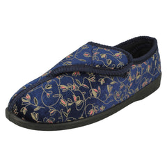 Ladies Spot On Floral Detailed Washable Slippers LVSN