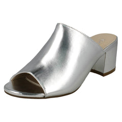 Ladies Anne Michelle Chunky Heel Mule Sandals F10664