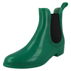 Ladies Spot On Flat Ankle Wellington Boots X1211