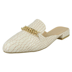 Ladies Spot On Wide Fit Open Back Mules F80536