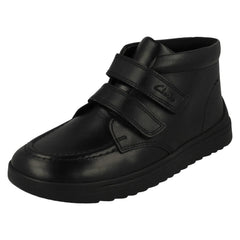 Childrens Clarks Ankle School Boots Goal Strap K