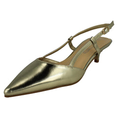 Ladies Spot On Pointed Slingback Shoes F00489