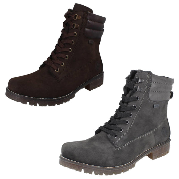 Ladies Rieker TEX Zip Up Ankle Boots 79525