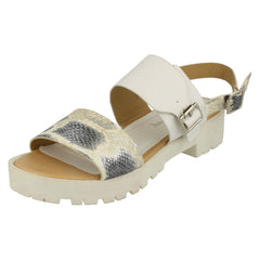 Ladies Savannah Buckle Strap Retro Sandals