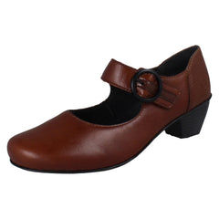 Ladies Rieker Buckle Detailed Hook and Loop Smart Heels 41756