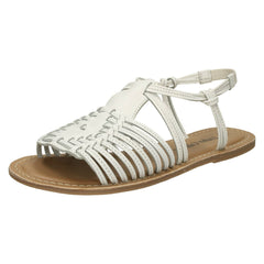 Ladies Leather Collection Flat Strappy Sandals F00159