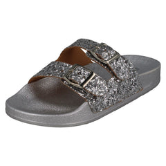 Girls Spot On Glittery Mules H0317