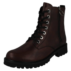 Ladies Remonte Zip & Lace Up Fastening Casual Ankle Boots D8671