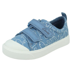 Boys Clarks Variety Detailed Canvas Shoes City Bright