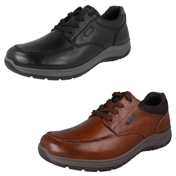 Mens Rieker TEX Zip Detailed Extra Wide Lace Up Shoes 03607