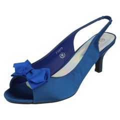 Ladies Spot On Slip On Slingback Heels