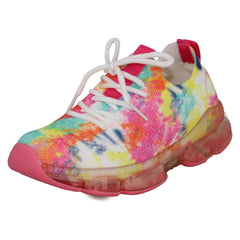 Girls Reflex Decorative Lace Up Slip On Trainers H2636