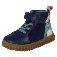 Boys Clarks Elasticated Lace Bear Face Ankle Boots Cove Kind