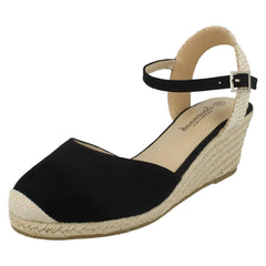 Ladies Savannah Mid Rope Wedge Espadrilles F2274