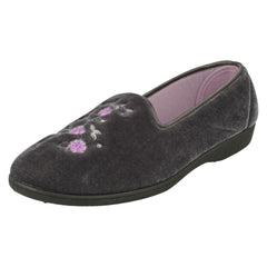 Ladies Rosebank Embroided Flowers Detailed Slippers Racheal